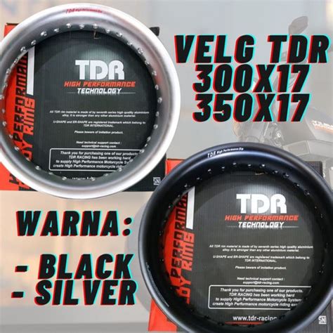 Jual Velg Pelg Tdr U Shape Uk Ring Black Silver Tdr