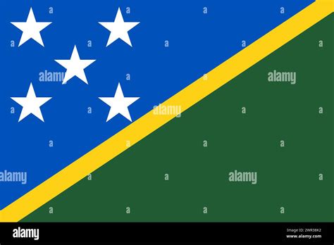 Solomon Islands Vector Flag In Official Colors And 3 2 Aspect Ratio