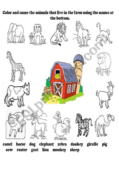 Farm ESL Worksheet By Crisvalper