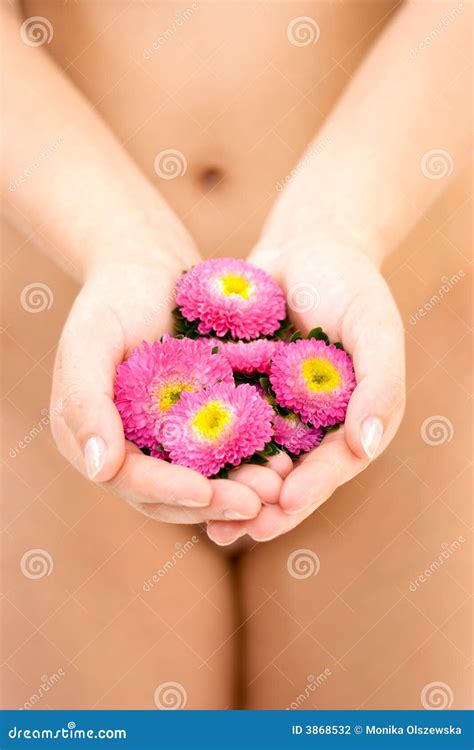 Naked Woman With Flowers Stock Photo Image Of Healthy 3868532