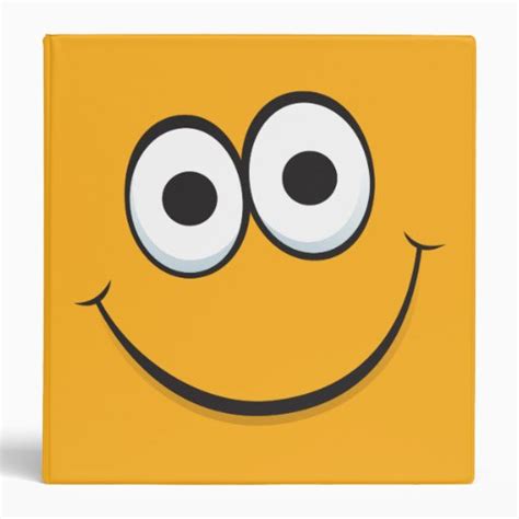 Funny Orange Happy Cartoon Smiley Face Binder Zazzle