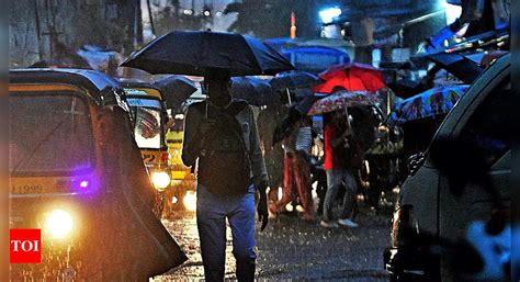 Heavy Rain Lashes Mumbai IMD Issues Yellow Alert Mumbai News Times