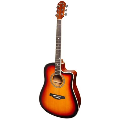 Martinez '41 Series' Dreadnought Acoustic Guitar. Cut-away Gloss Finis ...
