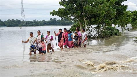 Assam Floods Over Lakh Affected As Situation Remains Grim Amit Shah