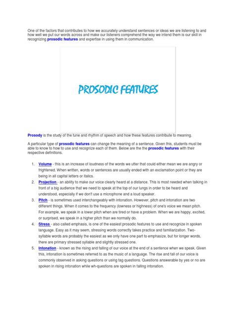 Prosodic Feature | PDF | Human Communication | Cognition