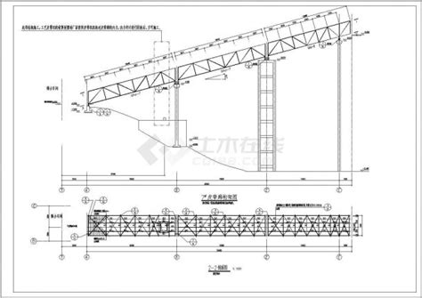 某地区钢结构皮带廊结构设计施工图桁架结构土木在线