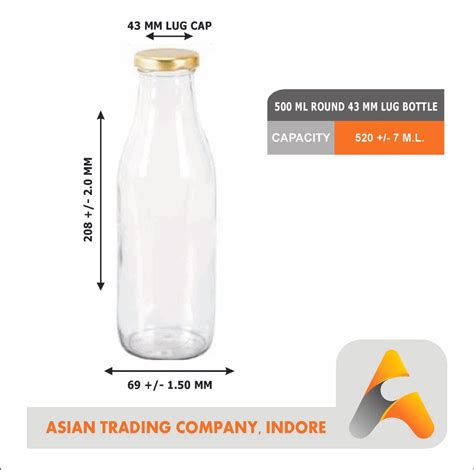 Lug Cap Ml Milk Glass Bottle Capacity Ml At Rs Piece In Indore