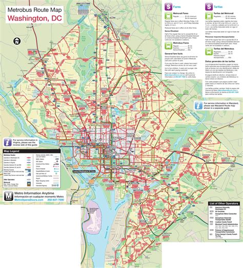 Washington Dc Metrobus Map • Mapsof.net