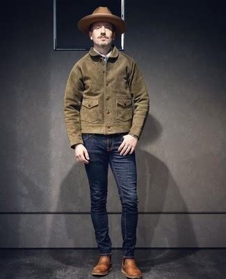 Welche enge Jeans mit olivgrüner Jacke zu tragen 23 Smart Casual