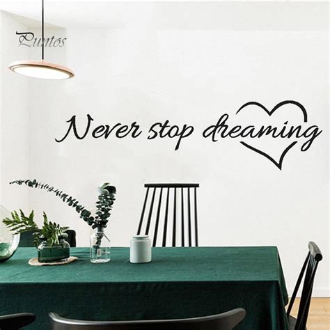 Cheap Never Stop Dreaming Inspirational Quotes Wall Decal Sticker