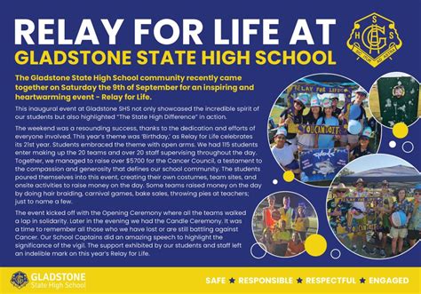 Relay For Life at Gladstone State High School - Gladstone News