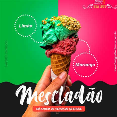 200 Artes Para SORVETERIA Pack Instagram De Sorveteria Para Redes