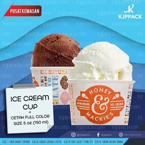 Cup Ice Cream Cup Gelato Sablon Logo Dan Tulisan Kurnia Jaya Perkasa