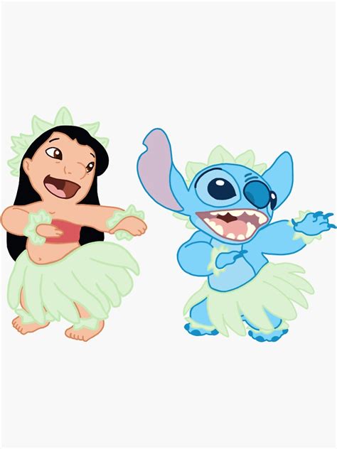 Pastel Lilo And Stitch Hula Scene Sticker For Sale By Bre Spires