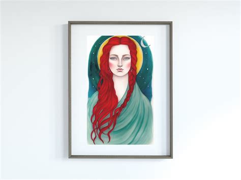 Brigid Goddess Art Print Divine Feminine Sacred Feminine Etsy