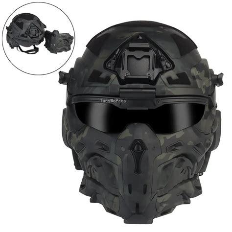 Casco T Ctico Con Auriculares M Scara Antivaho Micro Ventilador Airsoft