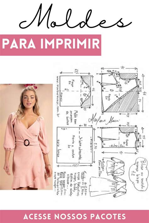 Molde De Vestidos Para Imprimir E Costurar Patrones De Vestido De Costura Patrones De