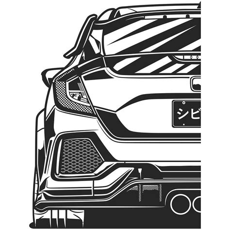 Honda Civic Type R Drawing Austin Bell