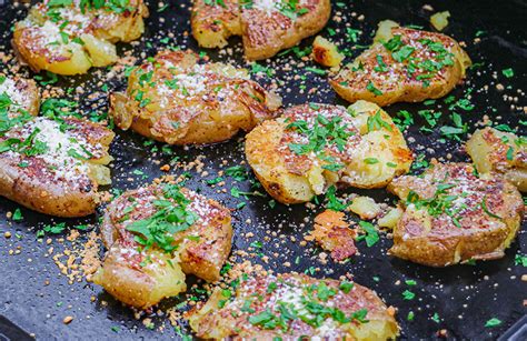 Parmesan Crusted Smashed Potatoes Pit Boss Grills