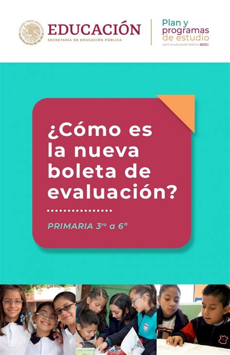 Pdf ¿cómo Es La Nueva Boleta De Evaluación · Muy Sencillo De Tercero A Sexto De Primaria Se