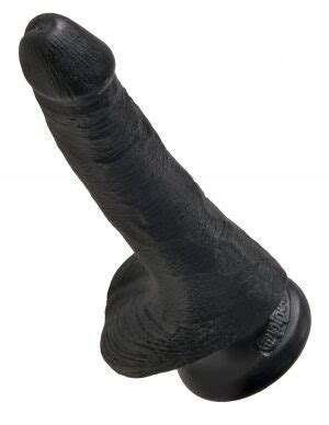 King Cock 6in Dildo W Balls Black Pipedream Satisfaction