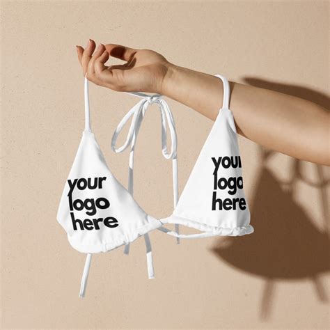 Custom Bikini Top Custom Swimwear Company Logo Event Branding Personalized Swimsuit Etsy