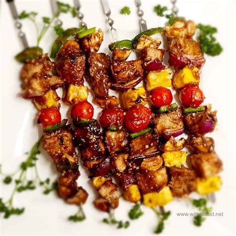 Teriyaki Pork Kebabs With A Blast