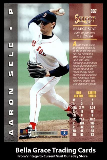 1994 PINNACLE SELECT Aaron Sele 337 Boston Red Sox MLB Baseball EUR 2