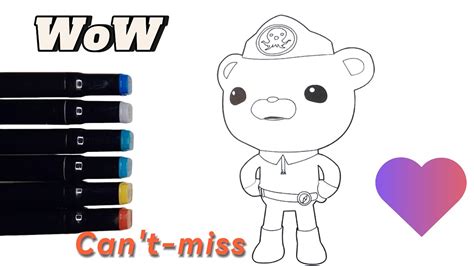 Painting Coloring Octonauts Captain Barnacles Malowanie Kolorowanie