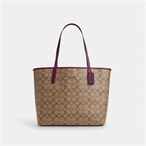 Coach® Outlet City Tote Bag In Signature Canvas