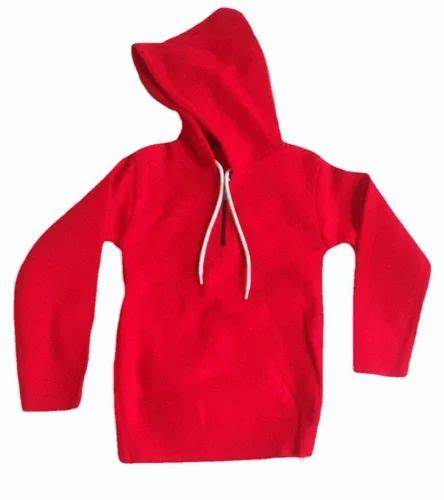 Unisex Kids Red Hooded Sweatshirt at Rs 250/piece in Ludhiana | ID ...