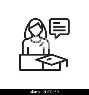 Speaker Lecture Icon Outline Speaker Lecture Vector Icon For Web