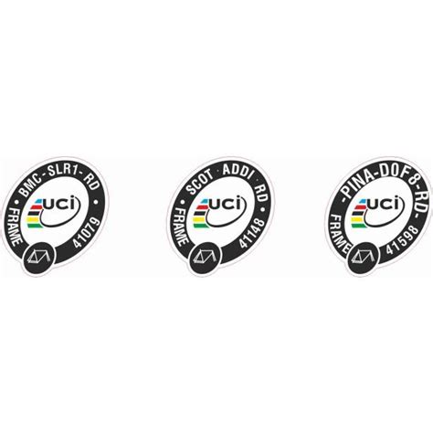 Autocollants De Cadre Uci Approved Kit Stickers Châssis Personnalisés