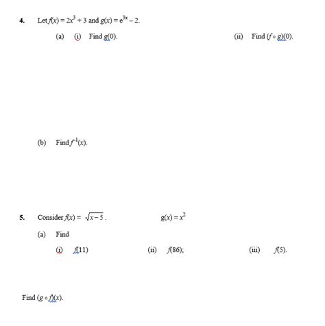 Solved 1 Let Fx 7 2x And Gxx3 A Find Gofx