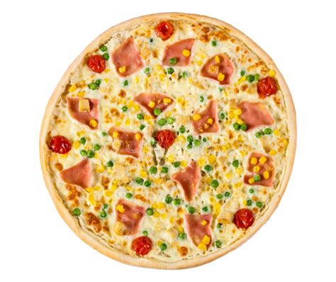 Pizza with ham stock photo. Image of cheese, mushroom - 111506644