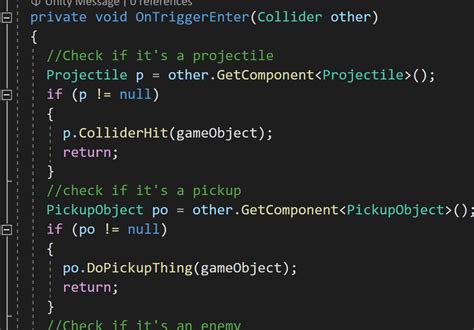 What Is The Correct Unity Way To Handle Collisions And Interactions With Multiple Classes R