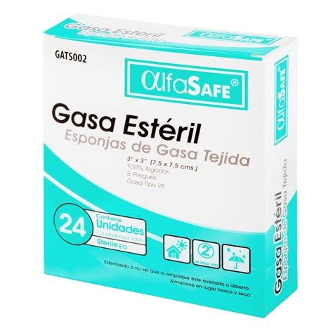 Gasa ALFA SAFE Esteril 3X3X2 YD 24 Unds Farmaster Droguerías