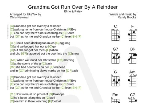 Grandma Got Run Over By A Reindeer Arr Uketok By Randy Brooks Sheet