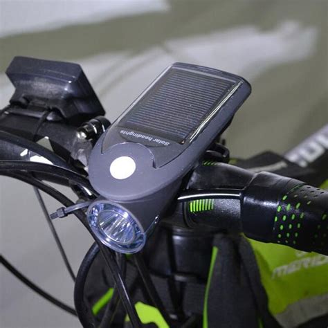 Lm Usb Rechargeable Solar Bicycle Light Mtb Bike Headlights Bicycle