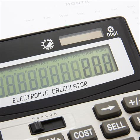 BAZIC 12 Digit Desktop Calculator W Profit Calculation Tax Functions