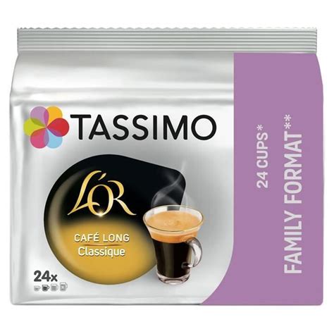 LOT DE 6 TASSIMO L Or Long Classique 24 Dosettes de café Cdiscount