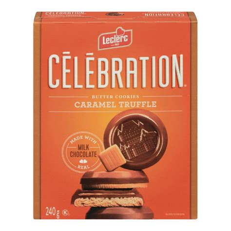 LECLERC CÉLEBRATION BISCUITS CARAMEL CHOCOLAT , 240 G— Marché Nuvo