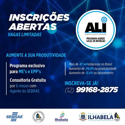 Prefeitura de Ilhabela e Sebrae abrem inscrições para microempresas que