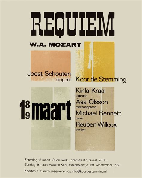 Requiem Van Mozart In Soest En Amsterdam 18 En 19 Maart 2023 Koor