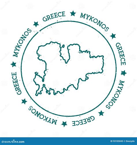 Mykonos Map. Vector Illustration | CartoonDealer.com #208345368