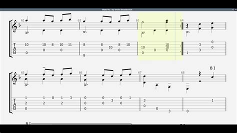 Waltz No 2 By Dmitri Shostakovich Fingerstyle Tab Youtube