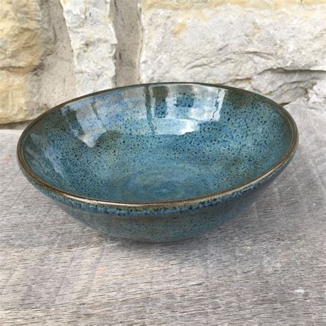 Blue Pottery Bowl Handmade Soup Or Cereal Bowl Made To Order Etsy