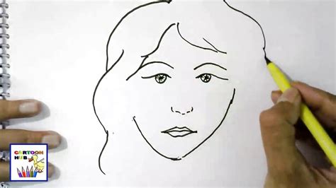 How to draw Girl Face easy steps, step by step for beginners - YouTube