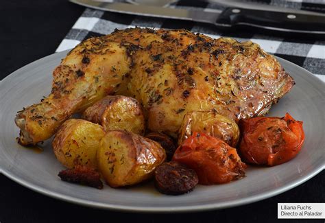 Pollo Al Horno Con Patatas Y Chorizo Receta De Cocina Fácil Sencilla