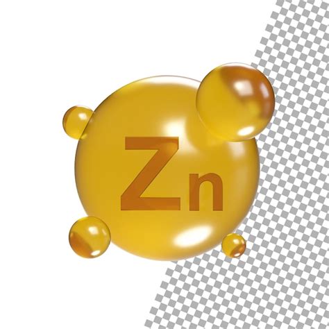 Premium PSD | Vitamin zn 3d render icon